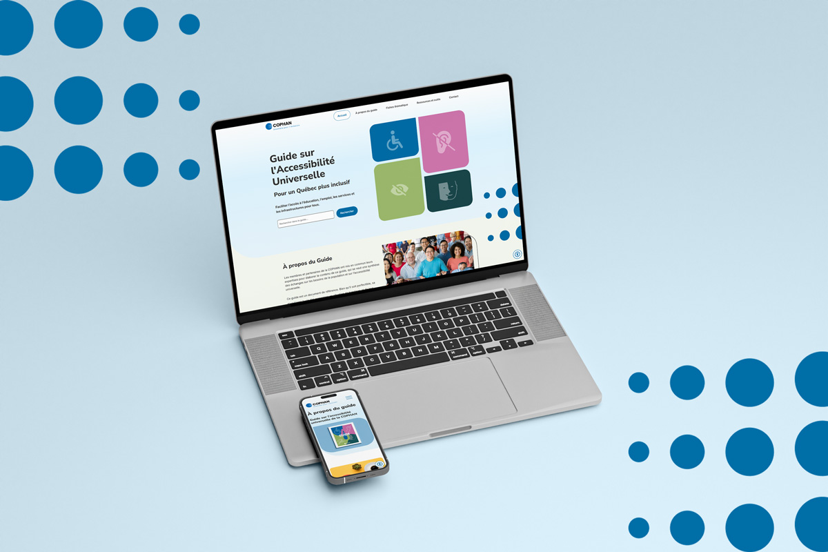 Mockup sur un laptop et un téléphone avec décorations